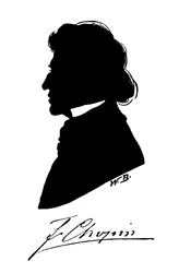 Silhouette von Frederic Chopin